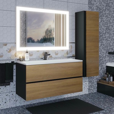 Зеркало для ванной Uperwood Barsa, 80×70 см, LED подсветка, сенсорный выключатель, антизапотевание