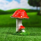 Садовая фигура из полистоуна «Грибы-мухоморы», 17 см - Фото 2