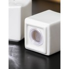 Набор для специй на бамбуковой подставке BellaTenero, 3 предмета: солонка 60 мл, перечница 50 мл, салфетница, фарфор, белый - Фото 5