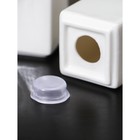 Набор для специй на бамбуковой подставке BellaTenero, 3 предмета: солонка 60 мл, перечница 50 мл, салфетница, фарфор, белый - Фото 6