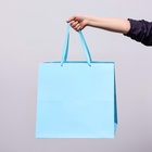 Пакет для торта и коробок, с широким дном, голубой, 40×40×40 см - Фото 2