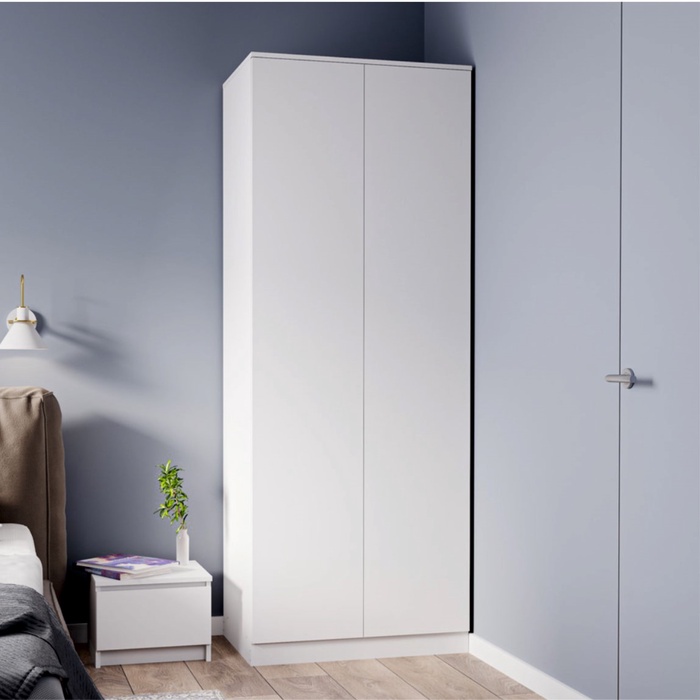 Шкаф двухстворчатый распашной «Мадера», 800×520×2100 мм, цвет белый - Фото 1