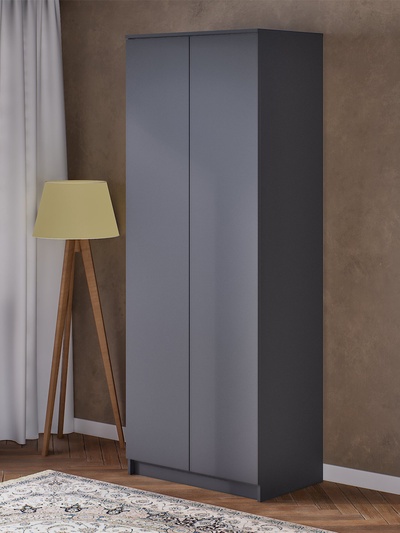 Шкаф распашной двухстворчатый «Мадера», 800×500×2100 мм, цвет графит