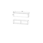 Шкаф навесной Марли, 1400х330х350, Белый глянец/Дуб бунратти - фото 22365145