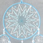 Ловец снов 5 колец "Многоконечная звезда" бело-голубой d=5, 9 и 16 см 16х66 см - Фото 2
