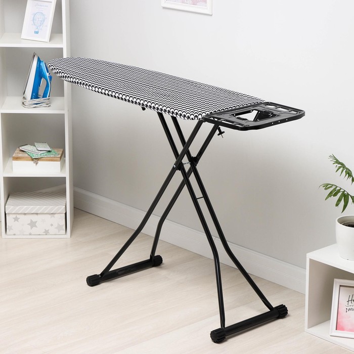 УЦЕНКА Доска гладильная Haushalt XL houndstooth, 1235×460 мм, чехол разрыв материала - Фото 1