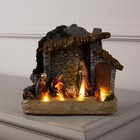 УЦЕНКА Светодиодная фигура «Рождество» 18×19×8 см, полистоун, от батареек ААх3, свечение тёплое белое - Фото 1