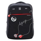 Рюкзак школьный, 39 х 26 х 19 см, Grizzly 156, эргономичная спинка, отделение для ноутбука, чёрный/серый/красный RB-156-2_6 - Фото 14