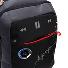 Рюкзак школьный, 39 х 26 х 19 см, Grizzly 156, эргономичная спинка, отделение для ноутбука, чёрный/серый/красный RB-156-2_6 - Фото 8