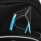 Рюкзак школьный, 40 х 27 х 20 см, Grizzly 360, эргономичная спинка, отделение для ноутбука, чёрный/голубой RG-360-8_2 - Фото 13