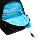 Рюкзак школьный, 40 х 27 х 20 см, Grizzly 360, эргономичная спинка, отделение для ноутбука, чёрный/голубой RG-360-8_2 - Фото 14
