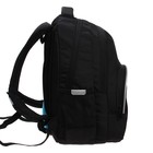 Рюкзак школьный, 40 х 27 х 20 см, Grizzly 360, эргономичная спинка, отделение для ноутбука, чёрный/голубой RG-360-8_2 - Фото 4