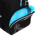 Рюкзак школьный, 40 х 27 х 20 см, Grizzly 360, эргономичная спинка, отделение для ноутбука, чёрный/голубой RG-360-8_2 - Фото 8