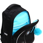 Рюкзак школьный, 40 х 27 х 20 см, Grizzly 360, эргономичная спинка, отделение для ноутбука, чёрный/голубой RG-360-8_2 - Фото 9