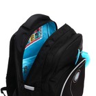 Рюкзак школьный, 40 х 27 х 20 см, Grizzly 360, эргономичная спинка, отделение для ноутбука, чёрный/голубой RG-360-8_2 - Фото 10