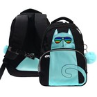 Рюкзак школьный, 40 х 27 х 20 см, Grizzly 360, эргономичная спинка, отделение для ноутбука, чёрный/зелёный RG-360-4_3 - фото 10652840