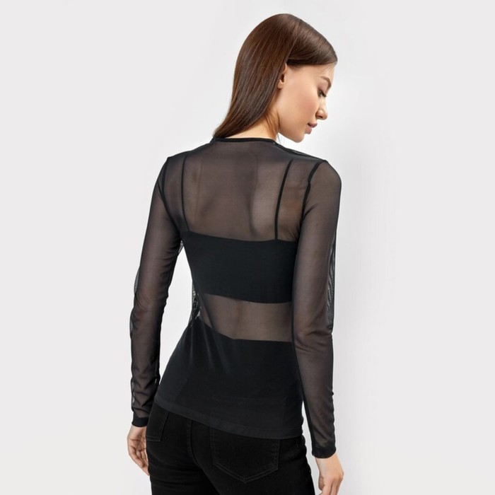 Джемпер сетка А.302848, цвет черный, р-р 50 (XL) 64264