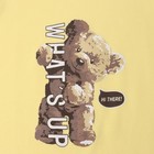 Футболка детская, цвет жёлтый/what s up, рост 110 см - Фото 3