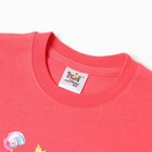 Футболка для девочки, цвет красный/summer, рост 134см - фото 24386212