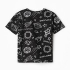 Футболка для мальчика, цвет чёрный/космос, рост 116 см 9758738