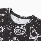 Футболка для мальчика, цвет чёрный/ко смос, рост 134 см 9758741