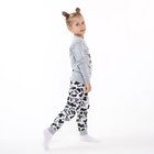 Пижама для девочки, цвет серый, рост 98 см - Фото 5