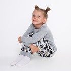 Пижама для девочки, цвет серый, рост 98 см - Фото 7