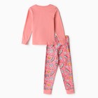 Пижама для девочки (лонгслив/штанишки), цвет розовый/заяц, рост 128 см - Фото 11