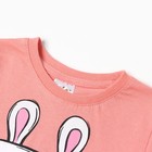 Пижама для девочки (лонгслив/штанишки), цвет розовый/заяц, рост 128 см - Фото 7