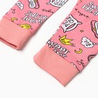 Пижама для девочки (лонгслив/штанишки), цвет розовый/заяц, рост 128 см - Фото 10