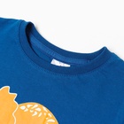 Пижама для мальчика (лонгслив/штанишки), цвет синий/дракон, рост 110 см - фото 26105761