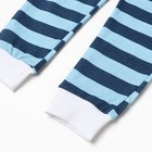 Пижама для мальчика (лонгслив/штанишки), цвет белый/синий/енот, рост 98см 9758860