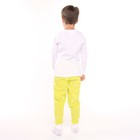 Пижама для мальчика (лонгслив/штанишки), цвет белый/жёлтый/пингвин, рост 122см - Фото 3