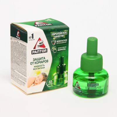 Жидкость от комаров «Раптор», без запаха, 45 ночей