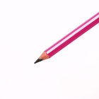 Карандаш чернографитный (простой) НB, Calligrata, заточенный, пластик, трехгранный с полоской, микс (12 шт) - фото 809442536