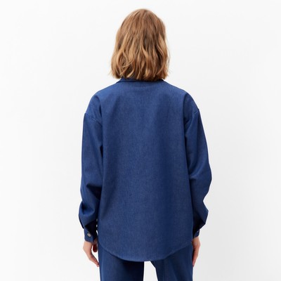Рубашка женская MINAKU: Jeans Collection, размер 42, синяя