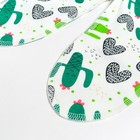 Ползунки детские, цвет белый/кактусы, рост 62 см - фото 24580512