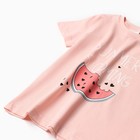 Комплект (футболка, шорты) для девочки, цвет персик/бирюзовый, рост 98-104 см (3 года) - фото 806047407 Комплект (футболка, шорты) для девочки, цвет персик/бирюзовый, рост 98-104 см (3 года) - фото 806047407