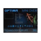 Мини-печь OPTIMA OF-36BL, 1300 Вт, 36 л, таймер, 2 противня, чёрная - фото 51341323 Мини-печь OPTIMA OF-36BL, 1300 Вт, 36 л, таймер, 2 противня, чёрная - фото 51341323