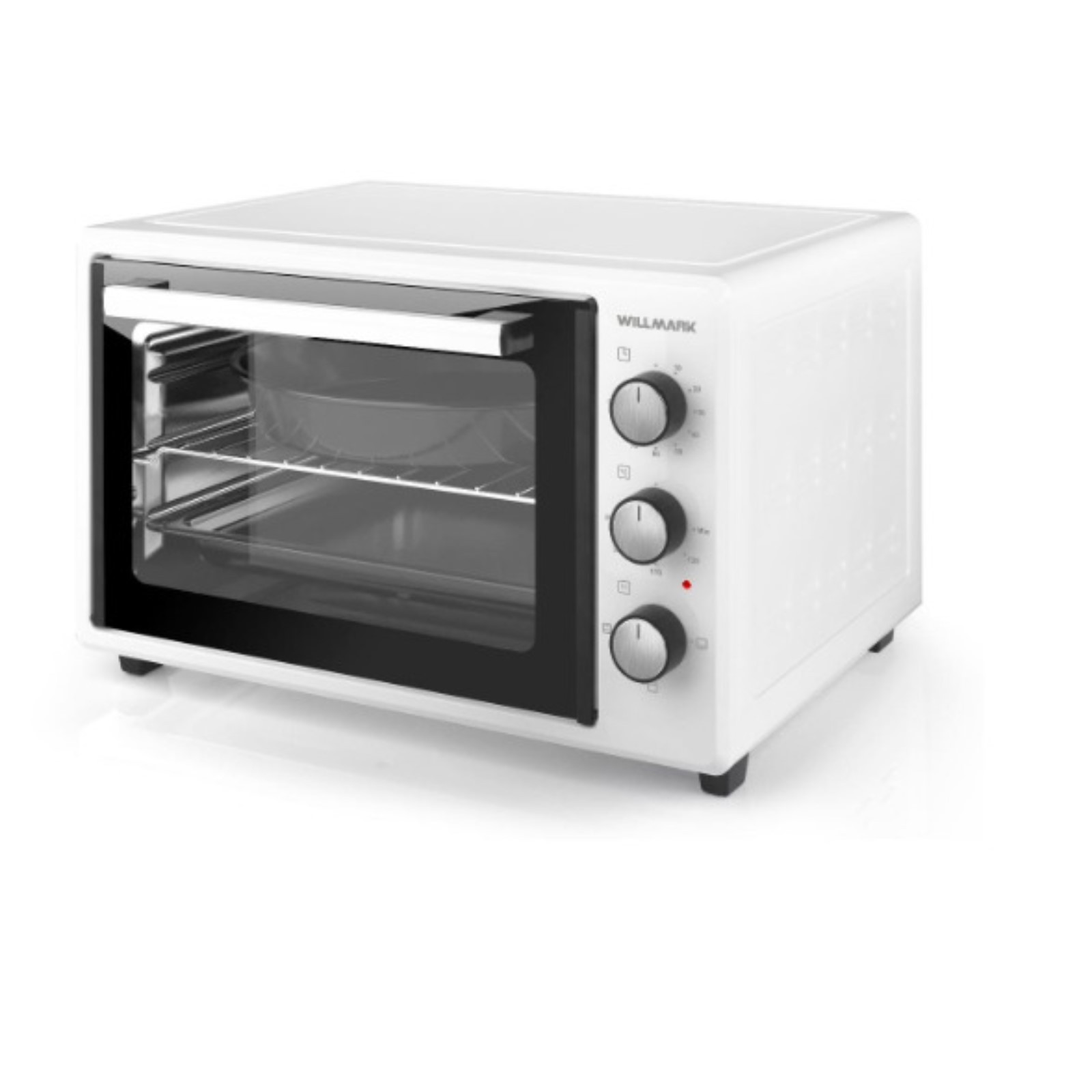 Мини-печь WILLMARK WOF-405W, 1500 Вт, 40 л, таймер, до 280°С, белая ...