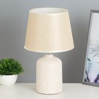 Настольная лампа "Джемма" Е14 40Вт бело-бежевый 20х20х33 см RISALUX - фото 319614896