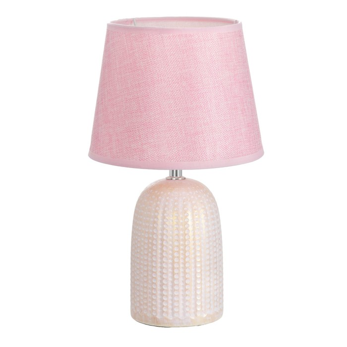 Настольная лампа "Илария" Е14 40Вт розовый 20х20х33 см