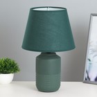 Настольная лампа "Лиана" Е14 40Вт зеленый 22х22х35см - фото 3864457