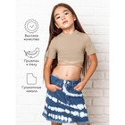 Топ для девочки с короткими рукавами Amarobaby Generation, рост 128 см, цвет бежевый - Фото 2