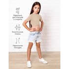 Топ для девочки с короткими рукавами Amarobaby Generation, рост 128 см, цвет бежевый - Фото 3