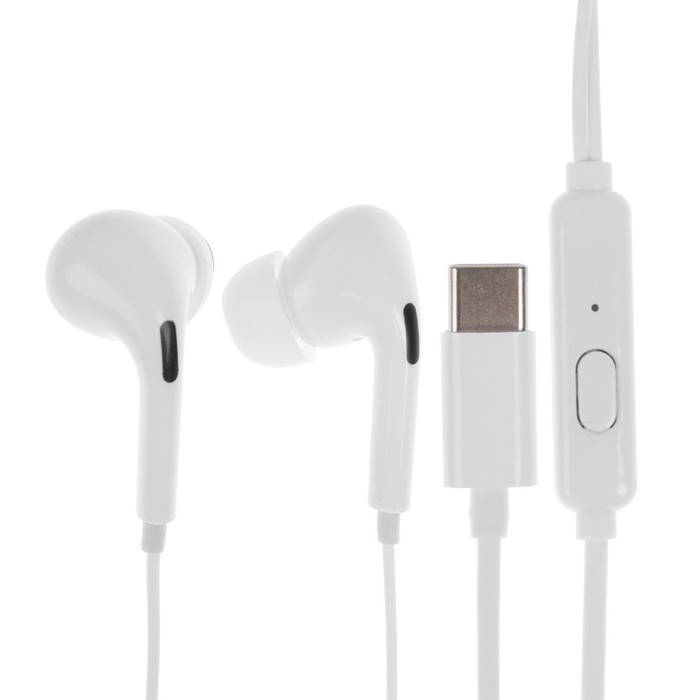 Наушники Exployd EX-HP-1469 вакуумные микрофон проводные 108 дБ 12 м Type-C белые 26900₽