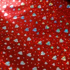 Пленка голография "Сердечки", красный, 70 х 100 см - Фото 2
