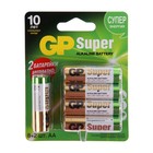 Батарейка алкалиновая GP Super, AA, LR6-10BL, 1.5В, 8+2 шт. - фото 8145274