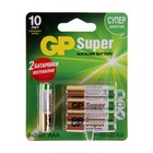 Батарейка алкалиновая GP Super, AAA, LR03-10BL, 1.5В, 8+2 шт. - фото 301500244