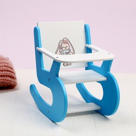 Кукольный стульчик «Зайка» голубой